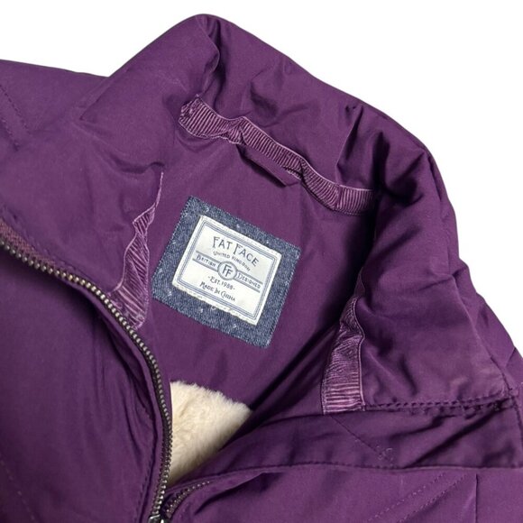 FAT FACE Designer Fleece Lined RECYCLED POLYESTER FILL Parka Coat Womens XS - Picture 4 of 8